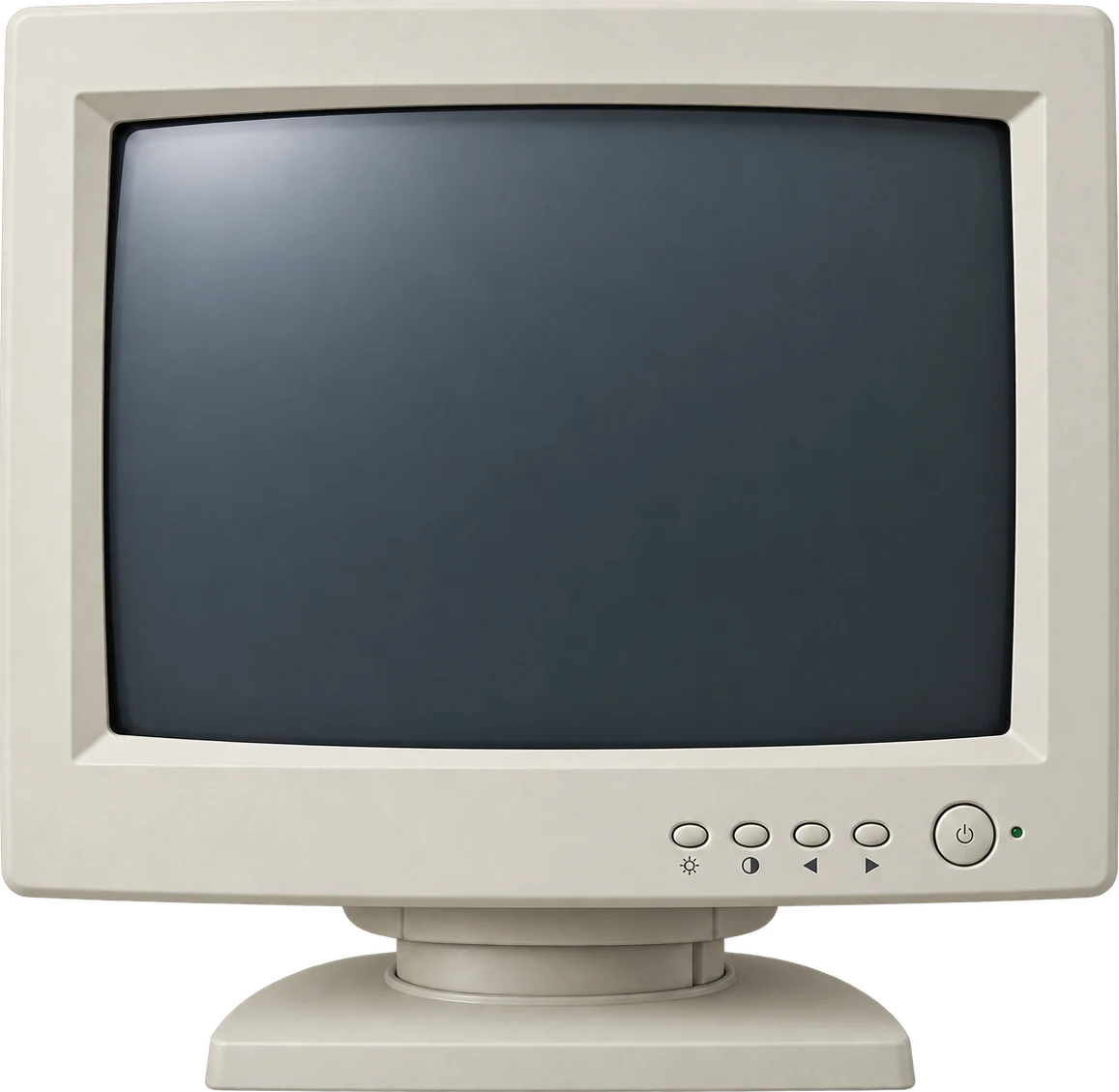 A beige 1990s CRT monitor